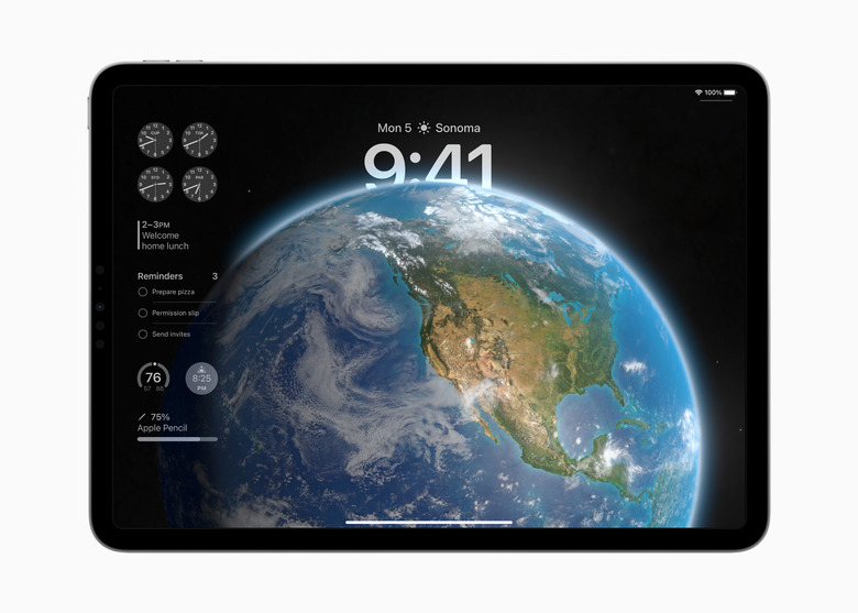 iPadOS17 lock screen and widgets