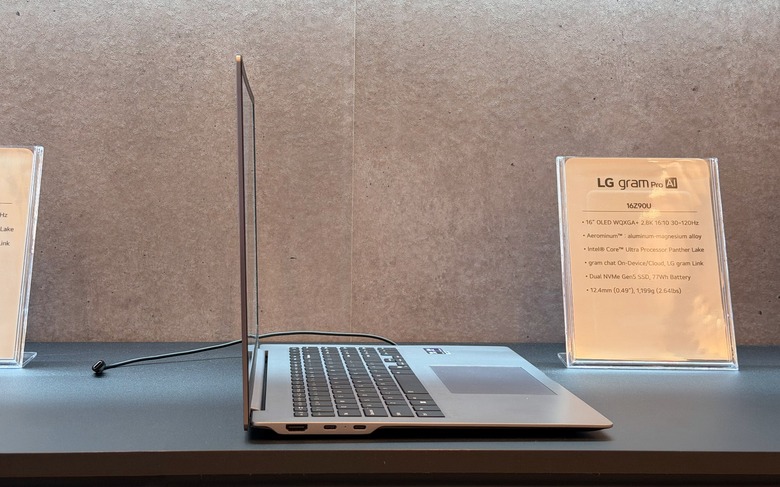 LG Gram Pro 16 side ports.