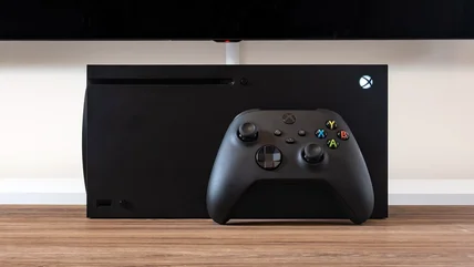 The Xbox Series X console with its controller.